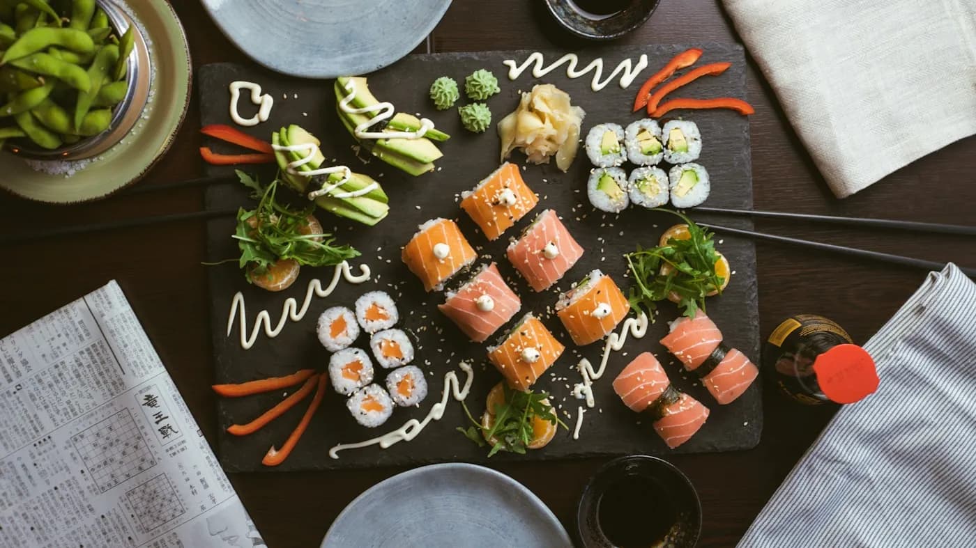 Sélection de makis frais, restaurant japonais Taiyaki Sushi, Bruxelles